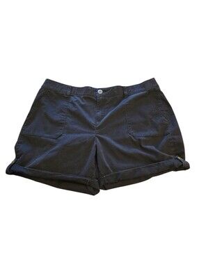 Lane Bryant Black Rolled-Hem Black Shorts